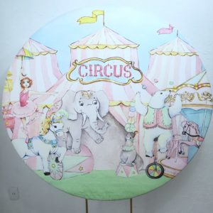 Tecido Sublimado Circo Rosa