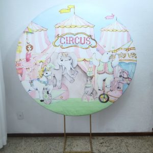 Tecido Sublimado Circo Rosa