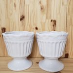 Vaso cerâmica Taça Francesa Branco