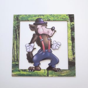 Quadrinho Decorativo Lobo Mau