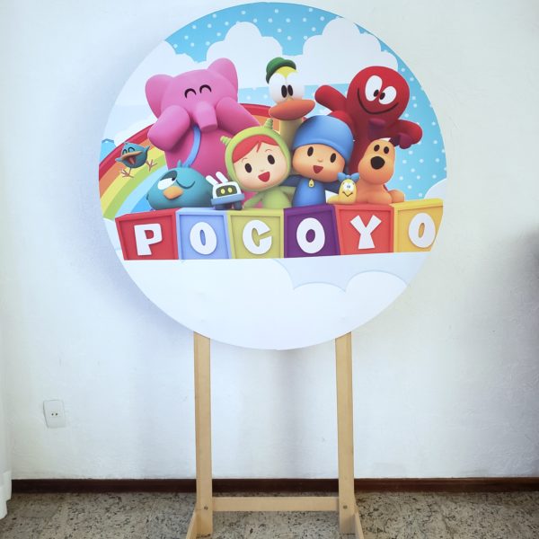Painel Redondo com Tecido Sublimado Pocoyo Painel Redondo com Tecido Sublimado Pocoyo