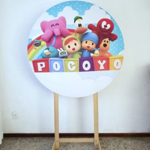 Painel Redondo com Tecido Sublimado Pocoyo