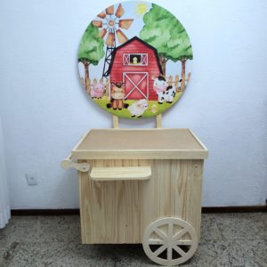 Pocket Car com Tecido Sublimado Fazendinha