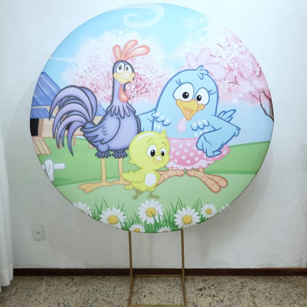 Tecido Sublimado Galinha Pintadinha Rosa