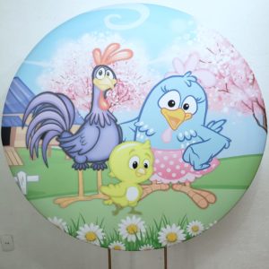 Tecido Sublimado Galinha Pintadinha Rosa 1,50mDRosa