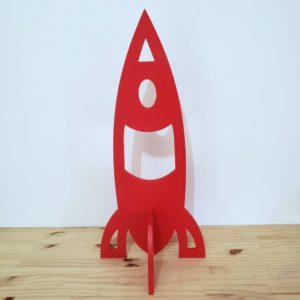 Foguete Decorativo Vermelho