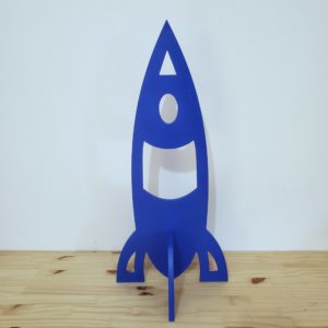 Foguete Decorativo Azul