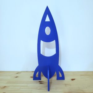 Foguete Decorativo Azul