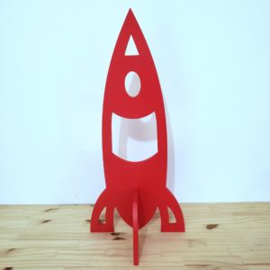 Foguete Decorativo Vermelho