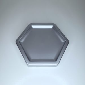 Bandeja hexagonal ABS Prata