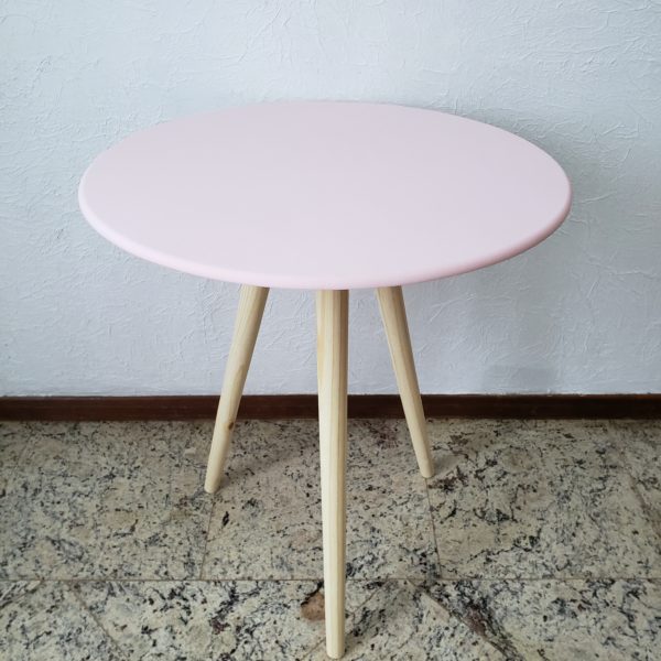 Mesa Redonda Pé Palito G com Capa Rosa Mesa Redonda Pé Palito G com Capa Rosa