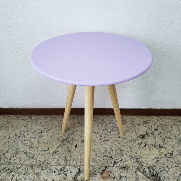 Mesa Redonda Pé Palito M com Capa Lilás Mesa Redonda Pé Palito M com Capa Lilás