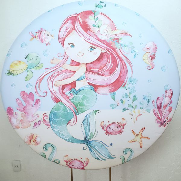 Tecido Sublimado Fundo do Mar Sereia Tecido Sublimado Fundo do Mar Sereia