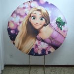 Suporte Redondo com Tecido Sublimado Rapunzel