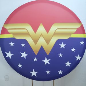 Tecido Redondo Sublimado Mulher Maravilha