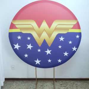 Tecido Redondo Sublimado Mulher Maravilha