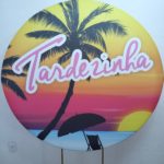 Suporte Redondo com Tecido Sublimado Tardezinha