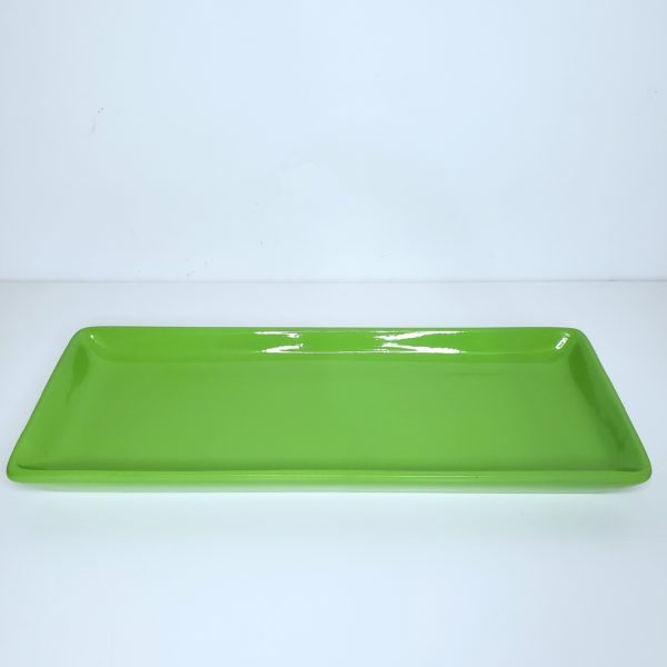 Bandeja cerâmica retangular cor Verde Limão Bandeja cerâmica retangular cor Verde Limão