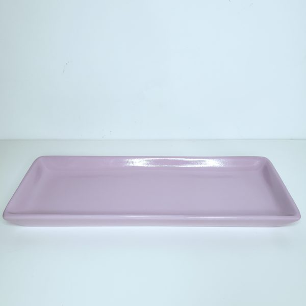 Bandeja cerâmica retangular cor Lilás Bandeja cerâmica retangular cor Lilás