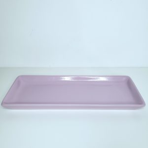 Bandeja cerâmica retangular cor Lilás