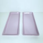 Bandeja cerâmica retangular cor Lilás