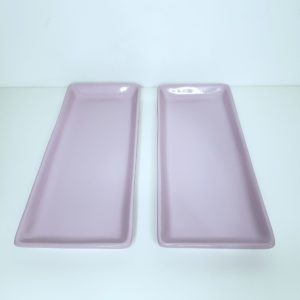 Bandeja cerâmica retangular cor Lilás