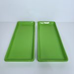 Bandeja cerâmica retangular cor Verde Limão