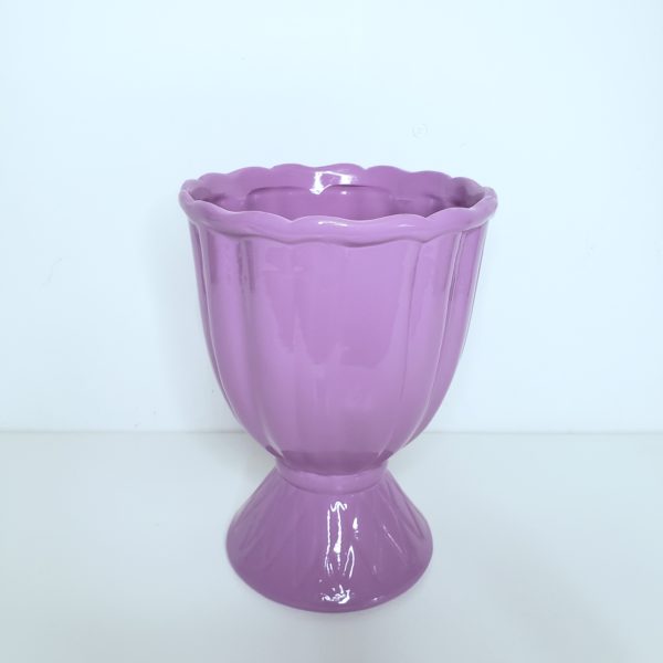 Vaso em Cerâmica cor Lilás M Vaso em Cerâmica cor Lilás M