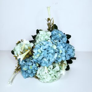 Buque Flores Artificiais Azul/Tiffany