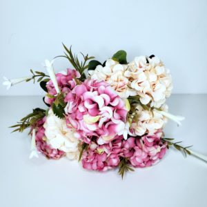 Buque Flores Artificiais Rosa/Champagne