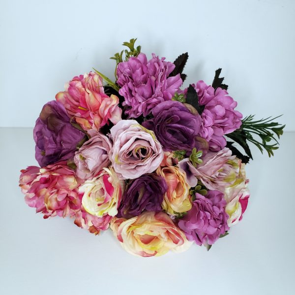 Buque Flores Artificiais Rosa/Lilás Buque Flores Artificiais Rosa/Lilás