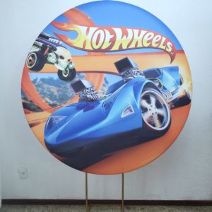 Suporte Redondo com Tecido Hot Wheels