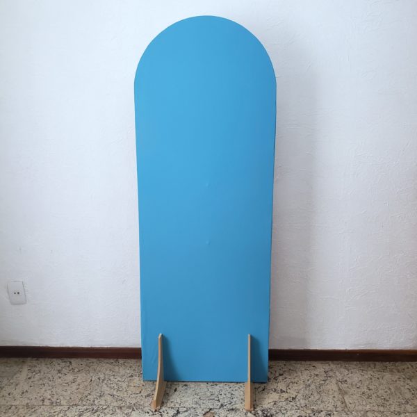 Painel Desconstruído Oval M com Tecido Azul Celeste Painel Desconstruído Oval M com Tecido Azul Celeste