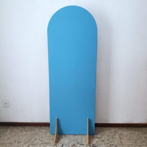 Painel Desconstruído Oval M com Tecido Azul Celeste