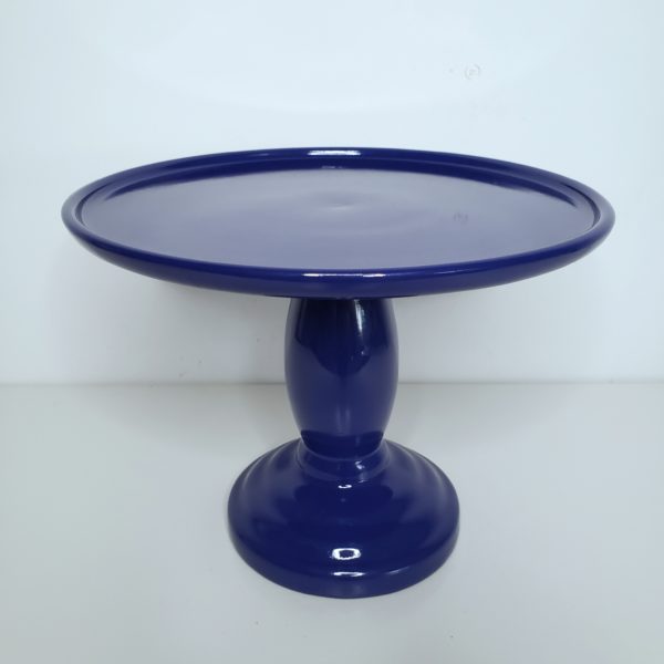 Suporte Boleira Cerâmica Azul Royal G