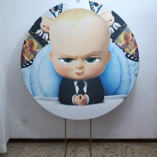 Suporte Redondo com Tecido Sublimado Poderoso Chefinho Suporte Redondo com Tecido Sublimado Poderoso Chefinho