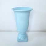Vaso Tulipa Cerâmica Azul Bebê M