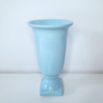 Vaso Tulipa Cerâmica Azul Bebê M