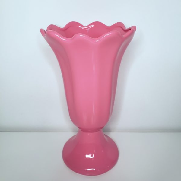 Vaso Cerâmica Rosa Chiclete G Vaso Cerâmica Rosa Chiclete G