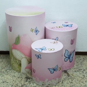 Cilindros com Capas Tecido sublimado Jardim