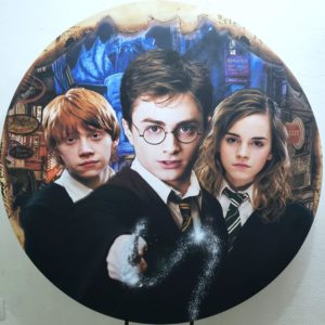 Suporte Redondo com Tecido Harry Potter