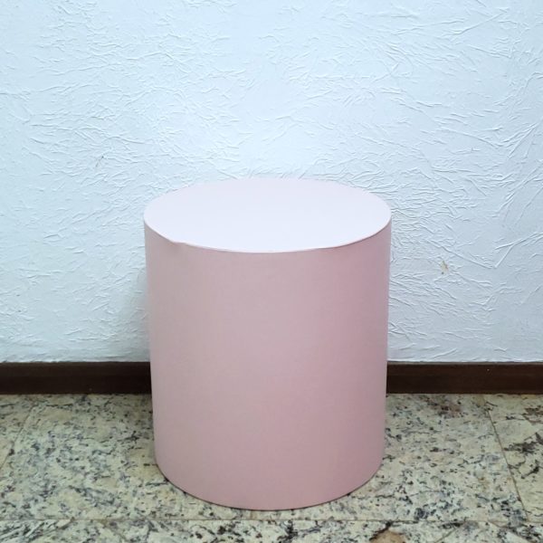 Trio mesas cilindro com capa cores Pink/Rosa
