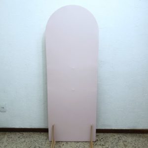 Painel Desconstruído Oval M com Tecido Rosa