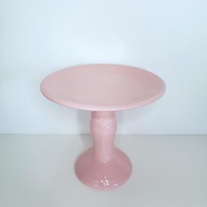 Boleira Cerâmica Alta P cor Rosa Bebê