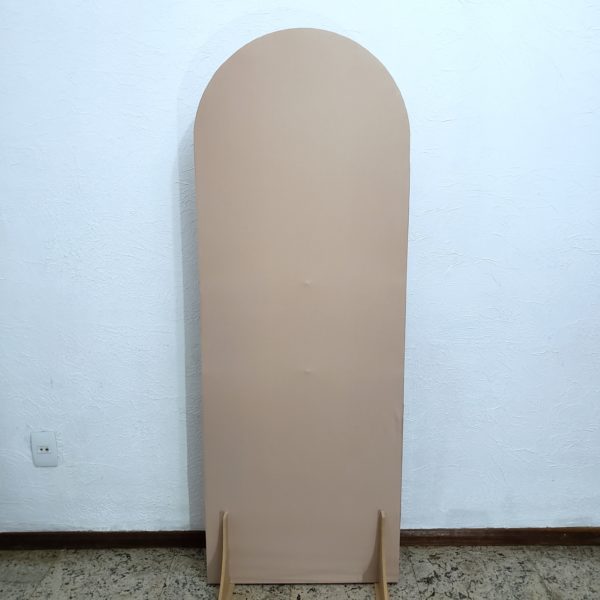 Painel Desconstruído Oval M com Tecido Bege Nude Painel Desconstruído Oval M com Tecido Bege Nude