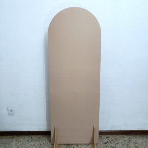 Painel Desconstruído Oval M com Tecido Bege Nude