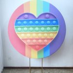 Suporte Redondo com Tecido Sublimado Pop it