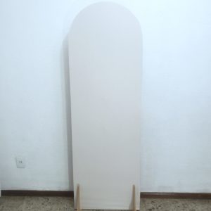 Painel Desconstruído Oval G com Tecido Branco
