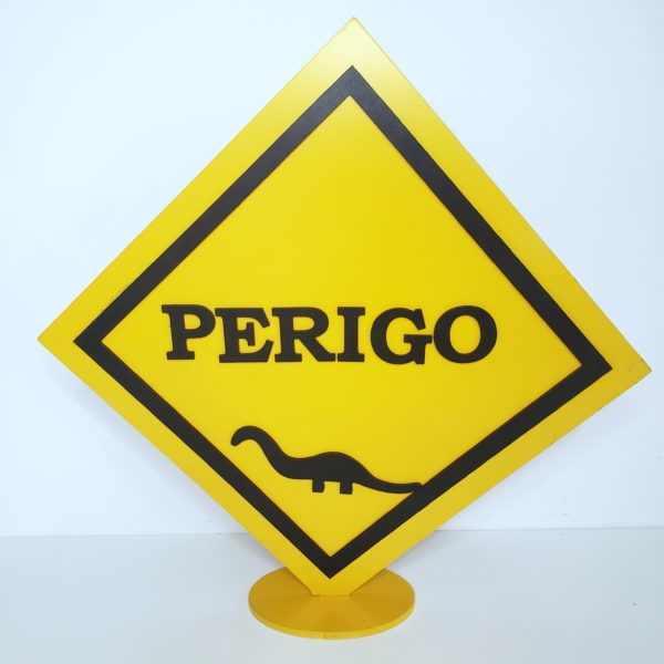 Placa Perigo Dinossauro Placa Perigo Dinossauro