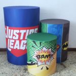 Cilindros com Capas Tecido sublimado Liga da Justiça